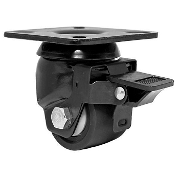 Ролик с тормозом D50мм стат. нагрузка 300 кг черн. EKF ROL-B10-01B-050-102B-CUA