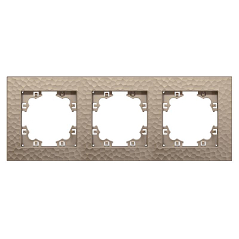 Рамка 3-м Афина фактурная универс. шампань Universal A10045-Br