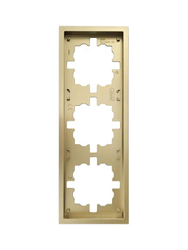 Рамка 3-мест. горизонт. ZIMA зол. LEZARD 704-3600-148