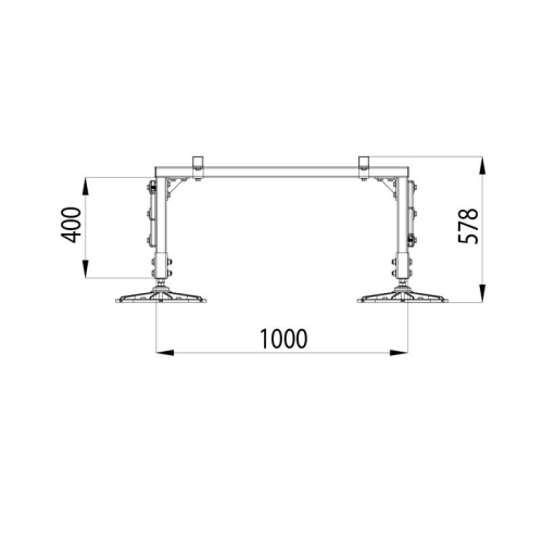 Конструкция опорная для установки оборудования TECHNORAPTOR FOOT 1000х3000 KM-TR-F-SSEI-1000-3000 КМ TR0007