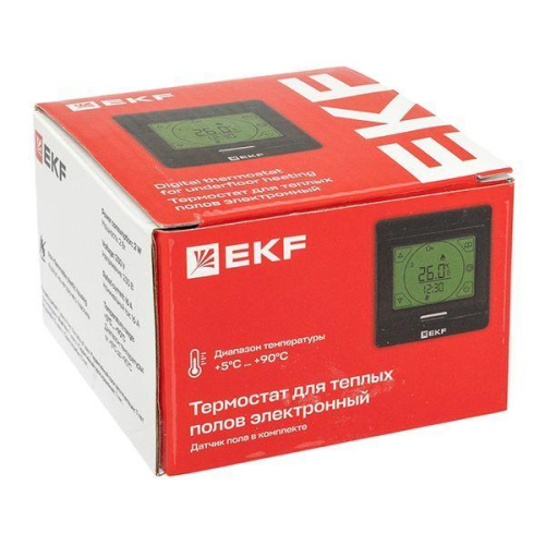 Термостат электронный сенсорный для теплых полов 16А 230В EKF ett-3b