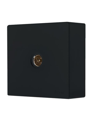 Розетка проходная TV 1-м ОП LETO черн. бархат LEZARD 752-4200-129