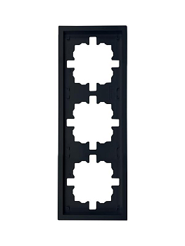 Рамка 3-мест. горизонт. ZIMA черн. бархат LEZARD 704-4200-148