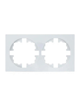 Рамка 2-м OSEN горизонт. квадрат бел. LEZARD 743-0200-147