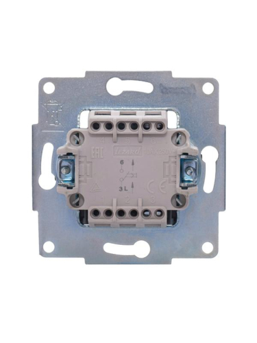 Механизм кнопки звонка СП VESNA жемчуж./бел. перламутр LEZARD 742-3088-103