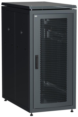 Шкаф сетевой LINEA N 28U 800х1000мм перф. передняя дверь задняя перф. чер. ITK LN05-28U81-PP