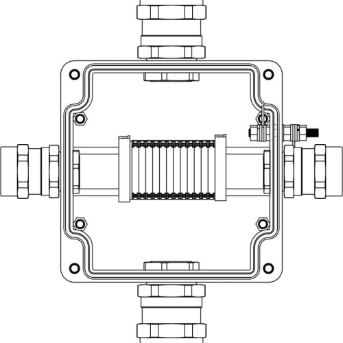 Корпус взрывозащищенный 160х160х90мм 1Ex e IIC T5 GbEx tb IIIB T95град.C Db IP66 GRP DKC 1231.051.19.02F