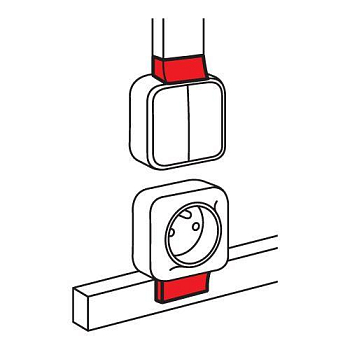 Адаптер QUTEO для кабель-канала 20х12мм METRA Leg 638117