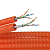 Электротруба ПНД гибкая гофрированная d16мм с кабелем витая пара 5EU/UTP нг(А)-HF (уп.25м) оранж. DKC 7EU91625