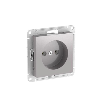 Розетка AtlasDesign 16А без заземл. без шторок быстрозажим. клем. механизм алюм. SE ATN000341S