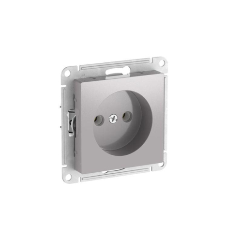 Розетка AtlasDesign 16А без заземл. без шторок быстрозажим. клем. механизм алюм. SE ATN000341S