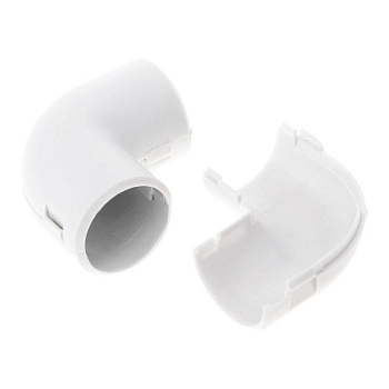 Соединитель угловой 90град. d20мм разборный бел. Промрукав PR13.02451