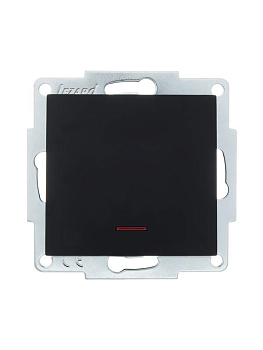 Выключатель 1-кл. СП Vesna с индикацией механизм черн. бархат LEZARD 742-4288-111