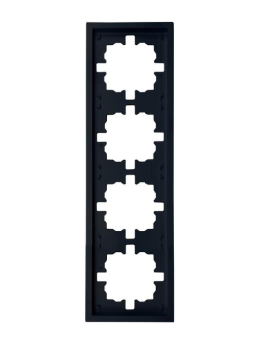 Рамка 4-мест. горизонт. ZIMA черн. бархат LEZARD 704-4200-149