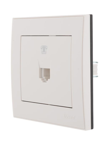 Розетка телефонная СП Rain RJ11 бел. LEZARD 703-0202-137