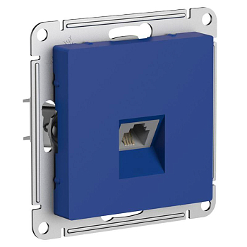 Розетка телефонная AtlasDesign RJ11 механизм аквамарин SE ATN001181