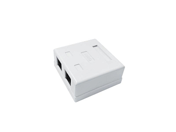 Розетка компьютерная 8P8C (RJ45) UTP кат.5E 2 порта TOKOV ELECTRIC TKE-SMB-8P8C-2P-UTP
