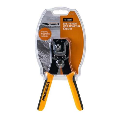 Инструмент для зачистки кабеля 0.2-6.0кв.мм и обжима наконечников HT-766М PROCONNECT 12-4005-6