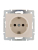 Розетка 1-м СП Rain 16А IP20 с заземл. керамика механизм крем. LEZARD 703-0388-122
