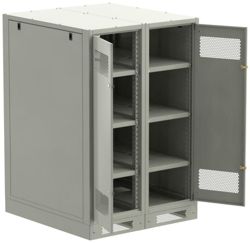 Шкаф LINEA B (пустой) 1350х900мм дверь двустворч. метал. сер. ITK LB35-13H99-2M