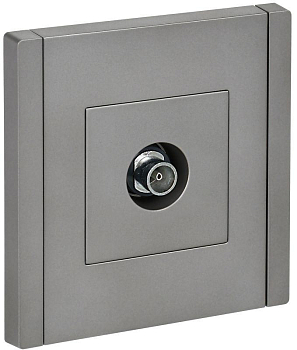 Розетка TV оконечная FORTE&PIANO FP528 сталь IEK FP-A10-O-K46
