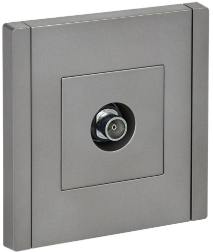 Розетка TV оконечная FORTE&PIANO FP528 сталь IEK FP-A10-O-K46