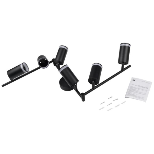 Светильник PCL-0306 6xGU10 IP20 230В BL настен./потолочн. декор. под лампу JazzWay 5066601