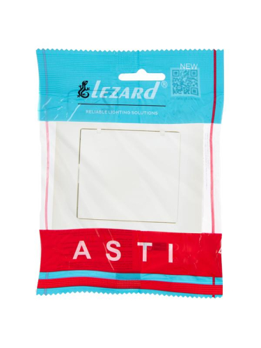 Розетка 1-м СП ASTI 16А IP20 с заземл. с крышкой термопласт в сборе жемчуж./бел. перламутр. LEZARD 7081-3030-123В