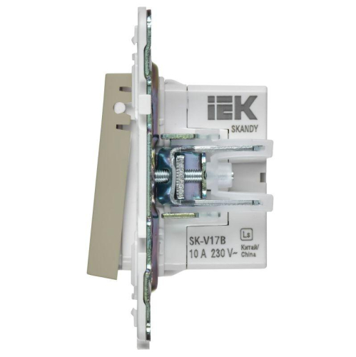 Кнопка звонка SKANDY 10А SK-V17B для отелей с индикацией беж. IEK SK-V14-2-10-K10