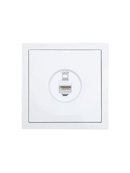 Розетка компьютерная 1-м СП ZIMA IP20 механизм бел. LEZARD 704-0288-140