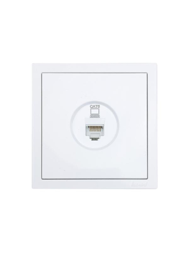 Розетка компьютерная 1-м СП ZIMA IP20 механизм бел. LEZARD 704-0288-140