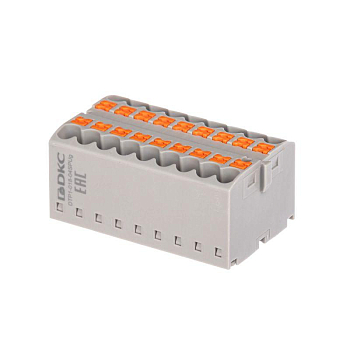 Блок распределительный зажим push-in 18 точек подключения 25кв.мм син. DKC DTP1-018-04SPUB