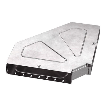 Угол для лотка горизонтальный 90град. 400х80 Стандарт с крышкой Промрукав PR16.0623