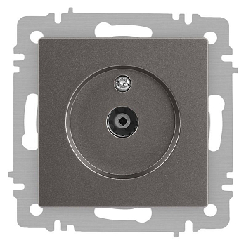 Розетка Accent 6-301-09 TV одиночная IP20 СУ титан Intro Б0063618