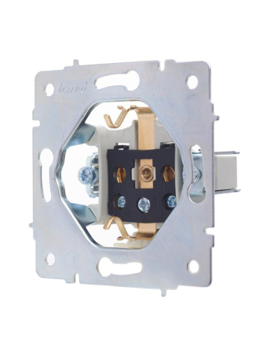 Розетка 1-м СП Vesna с заземл. с крышкой ПБТ механизм жемчуж./бел. перламутр LEZARD 742-3088-123B