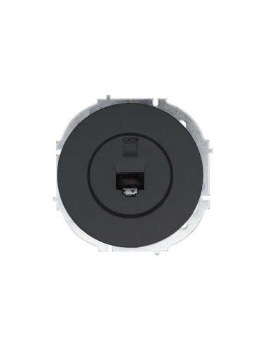 Розетка компьютерная СП OSEN RJ45 кат.6 механизм черн. бархат LEZARD 743-4288-140