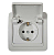 Розетка 1-м CLASSICO защ. шторки с заземл. 2114 бел. ASD / IN HOME 4690612002422