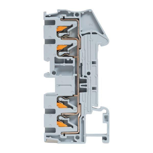 Колодка клеммная пружинная 2.5 Push-in 4 вывода сер. EKF PIT-2.5-4