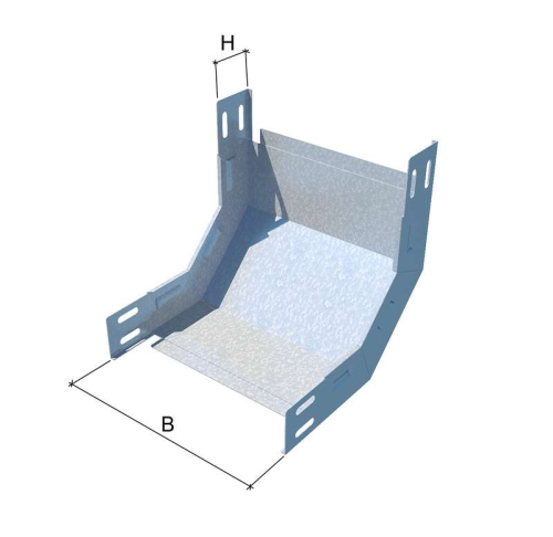 Угол для лотка вертикальный внутренний 90град. 150х150 сталь NL90-150-150 КМ LO3327