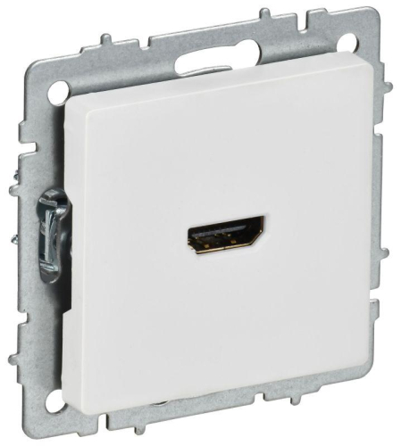 Розетка HDMI СП BRITE РHDMI-0-БрАБ механизм арктич. бел. IEK BR-H10-K91