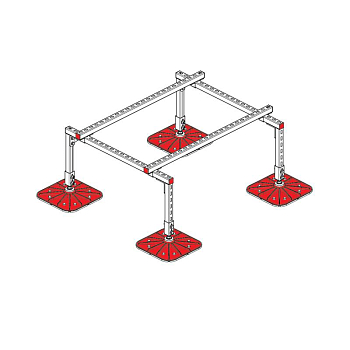 Конструкция опорная для установки оборудования TECHNORAPTOR FOOT 1000х1200 KM-TR-F-SSEI-1000-1200 КМ TR0002