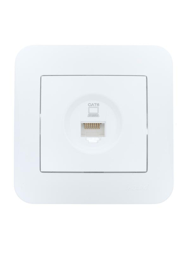 Розетка компьютерная 1-м СП ASTI IP20 RJ45 в сборе Cat 6e бел. LEZARD 7081-0202-140