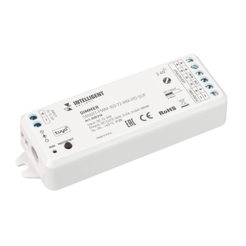 Диммер SMART-PWM-102-72-MIX-PD-SUF (12-36В 2х5А ZB 2.4G) пластик INTELLIGENT ARLIGHT 035310