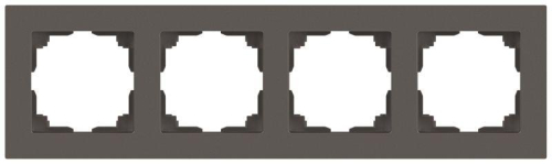 Рамка для розеток и выключателей Accent 6-504-09 на 4 поста СУ титан Intro Б0063712