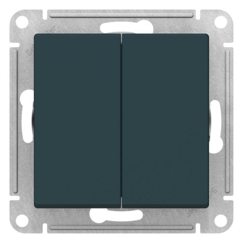 Выключатель 2-кл. AtlasDesign (сх. 2) 10А с самовозвратом механизм изумруд SE ATN000817