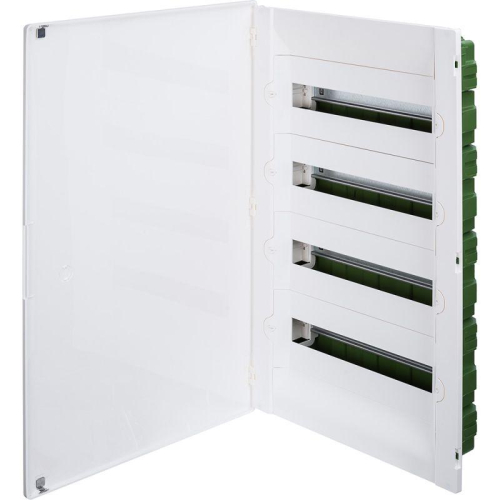 Щиток распределительный СП Practibox3 IK 07 4 рейки 72мод. с клеммник. заземл. и нейтрали IP40 бел. дверь Leg 401769